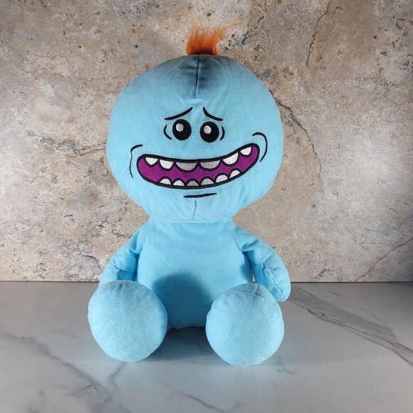 TOY FACTORY RICK AND MORTY MR. MEESEEKS STUFFED PLUSH DOLL CIRCA 2018 - Picture 1 of 8